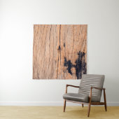 Tenture Old wood board, copy space wooden texture pattern  (En situation (horizontale))