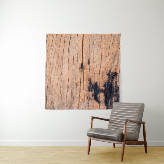 Tenture Old wood board, copy space wooden texture pattern  (En situation (horizontale))