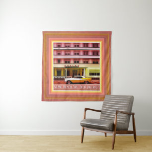 Tenture Oldtimer dans le quartier Art Déco, Miami, Floride