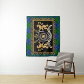 Tenture Oliphant Clan Badge & Motto avec Lions (En situation)