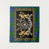 Tenture Oliphant Clan Badge & Motto avec Lions (Devant)