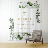 Tenture Olive Green Botanical Confirmation Photo Contexte (En situation)