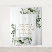 Tenture Olive Green Botanical Confirmation Photo Contexte (Devant)