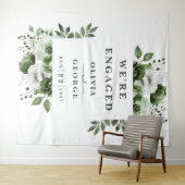 Tenture Olive Green Floral Engagement (En situation (horizontale))