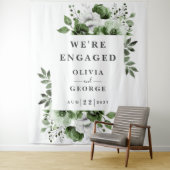 Tenture Olive Green Floral Engagement (En situation)