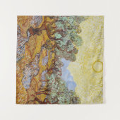 Tenture Olive Trees avec ciel jaune et soleil (Devant (Horizontal))