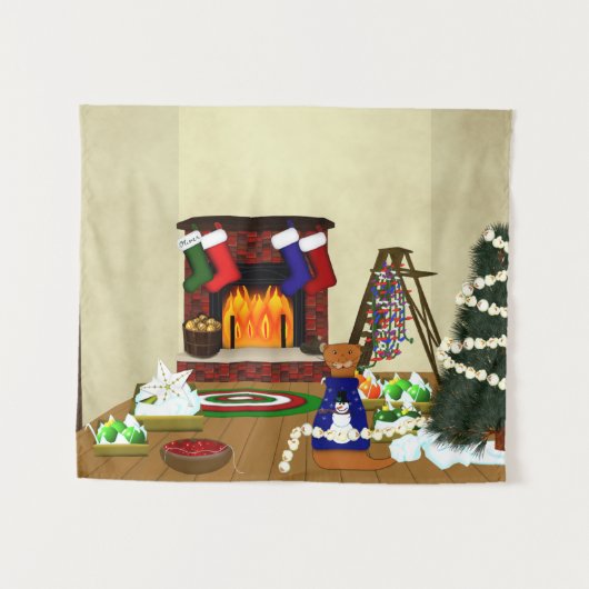 Tenture Oliver Décore pour Noël (Devant (Horizontal))