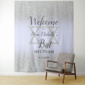 Tenture Ombre lavande paillettes argentées Bat Mitzvah chi (En situation)