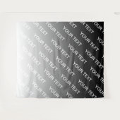 Tenture Ombre & motif de texte (couleur modifiable en gris (Devant (Horizontal))