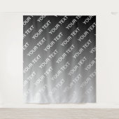 Tenture Ombre & motif de texte (couleur modifiable en gris (Devant)