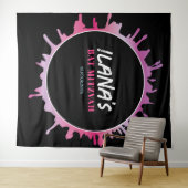 Tenture Ombre Splatter Bat Bar Mitzvah Photo-Op fond (En situation (horizontale))