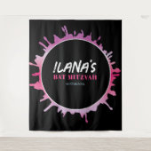 Tenture Ombre Splatter Bat Bar Mitzvah Photo-Op fond (Devant)