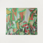 Tenture On dirait un panier tissé sur une photo d'herbe (Devant (Horizontal))