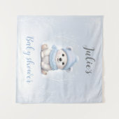 Tenture On peut attendre le Baby shower de garçon d'hiver (Devant (Horizontal))