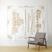 Tenture Once upon a Time royal backdrop gold and white (En situation (horizontale))