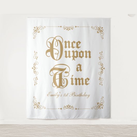 Tenture Once upon a time royal party photobooth backdrop (Devant)