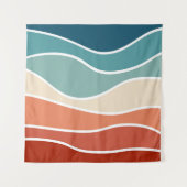 Tenture Ondes colorées de style rétro (Devant)