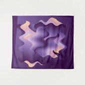 Tenture Ondes violettes (Devant (Horizontal))