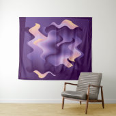 Tenture Ondes violettes (En situation (horizontale))