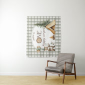 Tenture One Happy Camper Birthday Banner Backdrop  (En situation)