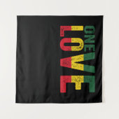 Tenture One Love Jamaican Rasta Reggae (Devant (Horizontal))