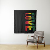 Tenture One Love Jamaican Rasta Reggae (En situation (horizontale))