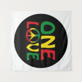 Tenture One Love, Reggae design (Devant (Horizontal))