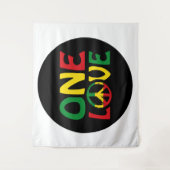 Tenture One Love, Reggae design (Devant)