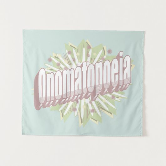 Tenture Onomatopoeia Explosion Anglais (Devant (Horizontal))