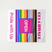 Tenture Open Pride Ally Rainbow Progress LGBT LGBTQ (Devant (Horizontal))