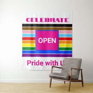 Tenture Open Pride Ally Rainbow Progress LGBT LGBTQ
