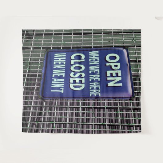 Tenture Open Sign Funny, Closed Sign Funny (Devant (Horizontal))