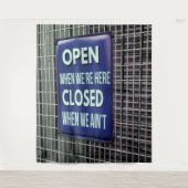 Tenture Open Sign Funny, Closed Sign Funny (Devant)
