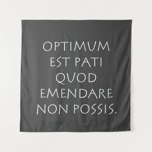 Tenture Optimum est kinsella quod emendare non possible (Devant)