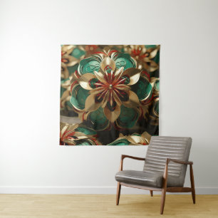 Tenture Opulence de Noël : Fils d'or de Christmas