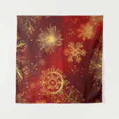 Tenture Opulence de Noël : Fils d'or de Christmas (Devant (Horizontal))