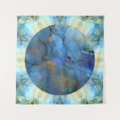 Tenture or bleu abstrait scifi orb terre (Devant (Horizontal))