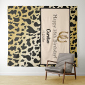 Tenture Or Chic Doré, Taches de Vache & Fer à Cheval Doré  (En situation (horizontale))