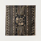 Tenture Or de Hunab Ku sur le noir (Devant (Horizontal))