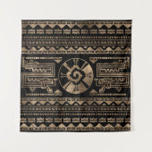 Tenture Or de Hunab Ku sur le noir (Devant)