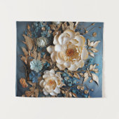 Tenture Or décoratif et bleu turquoise (Devant (Horizontal))