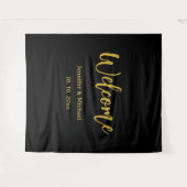 Tenture Or élégant moderne professionnel et noir métallisé (Devant (Horizontal))