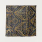 Tenture Or élégant sur motif damassé noir (Devant (Horizontal))