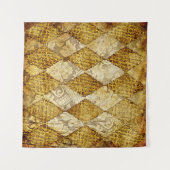 Tenture Or géométrique : Sophistication Motif rétro. (Devant (Horizontal))