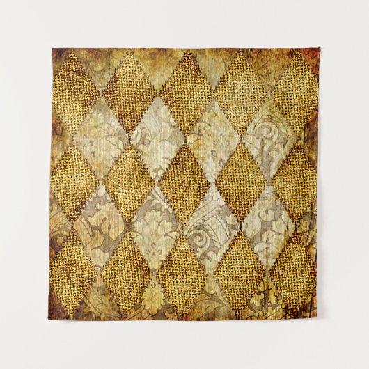 Tenture Or géométrique : Sophistication Motif rétro. (Devant)