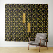 Tenture "or" ginkgo - (En situation (horizontale))