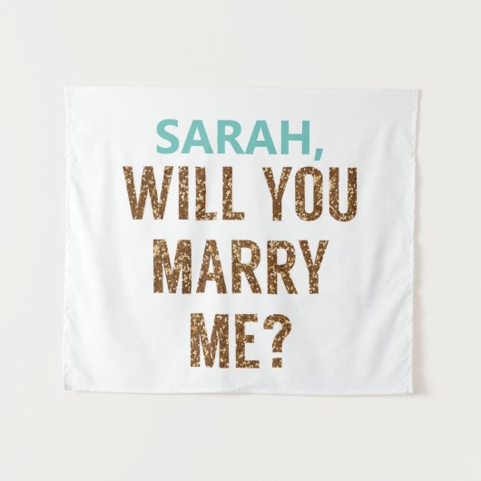 Tenture Or Will You Marry Me? Fond Marriage Proposition (Devant (Horizontal))