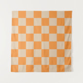 Tenture Orange À damiers En vichy Motif (Devant)