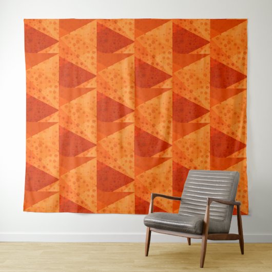 Tenture Orange Abstrait Automne Autumnal Motif de papier p (En situation (horizontale))