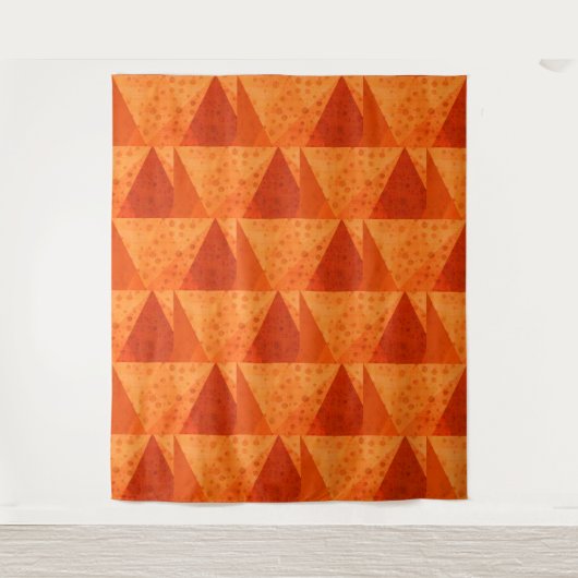Tenture Orange Abstrait Automne Autumnal Motif de papier p (Devant)